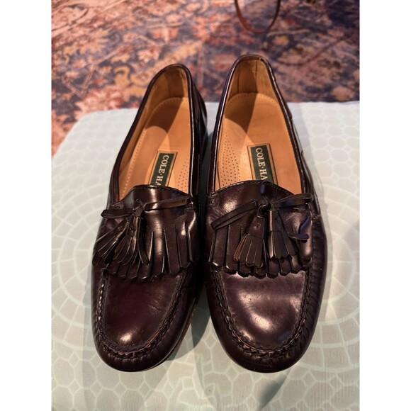 Cole Haan Tassel Loafer Men’s Size 9.5 D Dark Brown Slip...